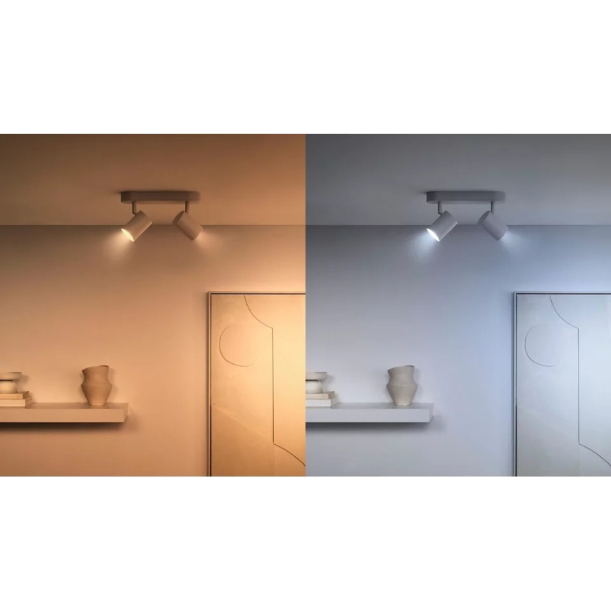 Sæt med 2 LED-dæmpbare pærer med bevægelsessensor PAR16 GU10/4,7W/230V 2700-6500K CRI 90 Wi-Fi - WiZ