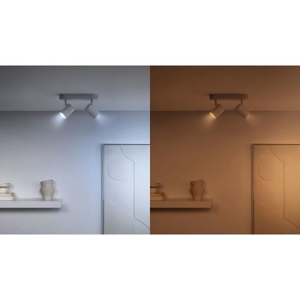 Sæt med 2 LED-dæmpbare pærer med bevægelsessensor PAR16 GU10/4,7W/230V 2700-6500K CRI 90 Wi-Fi - WiZ