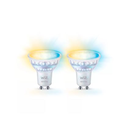Sæt med 2 LED-dæmpbare pærer med bevægelsessensor PAR16 GU10/4,7W/230V 2700-6500K CRI 90 Wi-Fi - WiZ