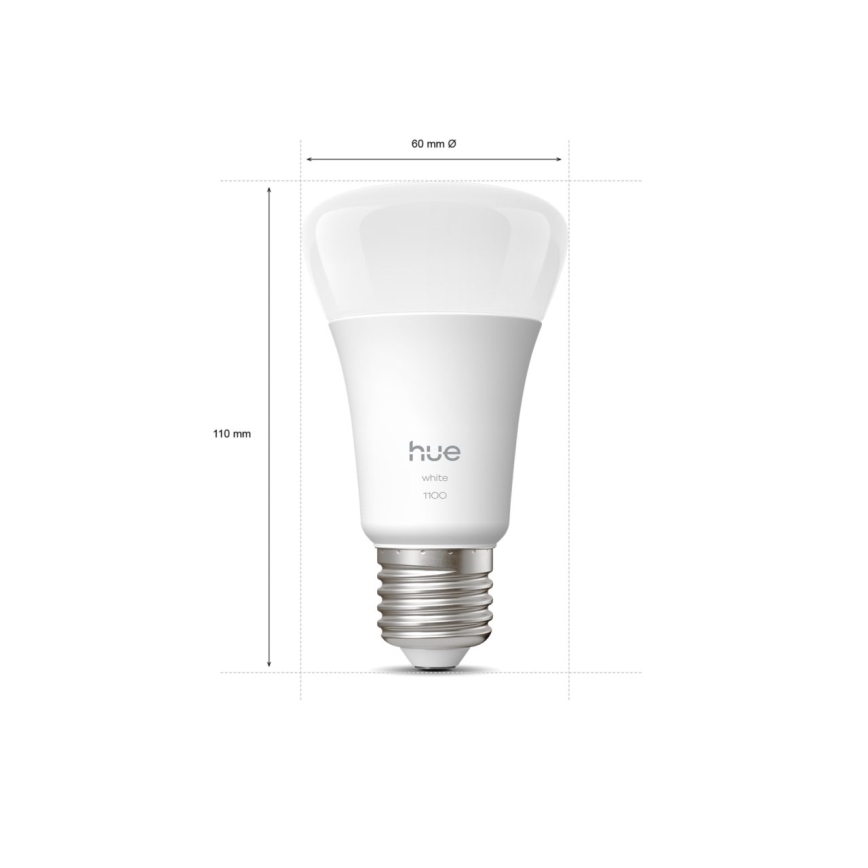 Sæt med 2 dæmpbare LED-pærer Philips Hue WHITE E27/9,5W/230V 2700K