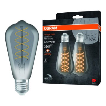 Sæt med 2 dæmpbare LED-pærer VINTAGE FILAMENT E27/7,8W/230V 1800K - Osram