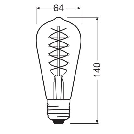 Sæt med 2 dæmpbare LED-pærer VINTAGE FILAMENT E27/7,8W/230V 1800K - Osram