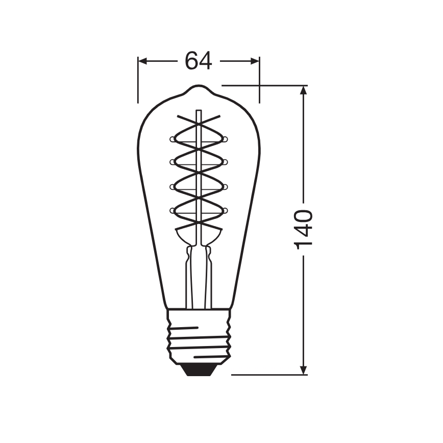 Sæt med 2 dæmpbare LED-pærer VINTAGE FILAMENT E27/7,8W/230V 1800K - Osram