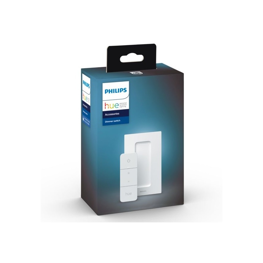 Sæt med 2 dæmpbare LED-pærer Philips Hue WHITE AMBIANCE GU10/4,2W/230V 2200-6500K + dimmer