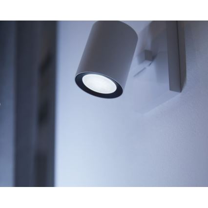Sæt med 2 stk. LED-dæmpbare pærer Philips Hue WHITE AMBIANCE GU10/4,2W/230V 2200-6500K + Hue Bridge
