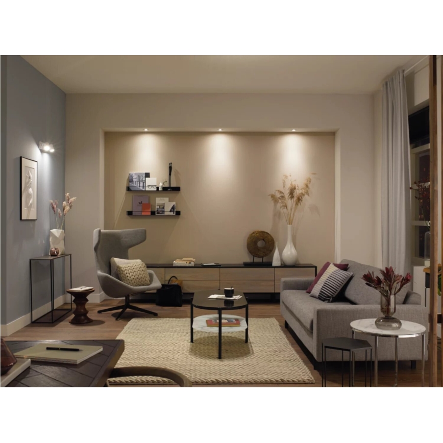 Sæt med 2 stk. LED-dæmpbare pærer Philips Hue WHITE AMBIANCE GU10/4,2W/230V 2200-6500K + Hue Bridge