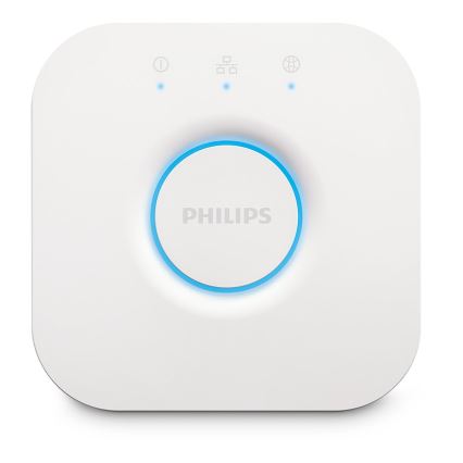 Sæt med 2 stk. LED-dæmpbare pærer Philips Hue WHITE AMBIANCE GU10/4,2W/230V 2200-6500K + Hue Bridge
