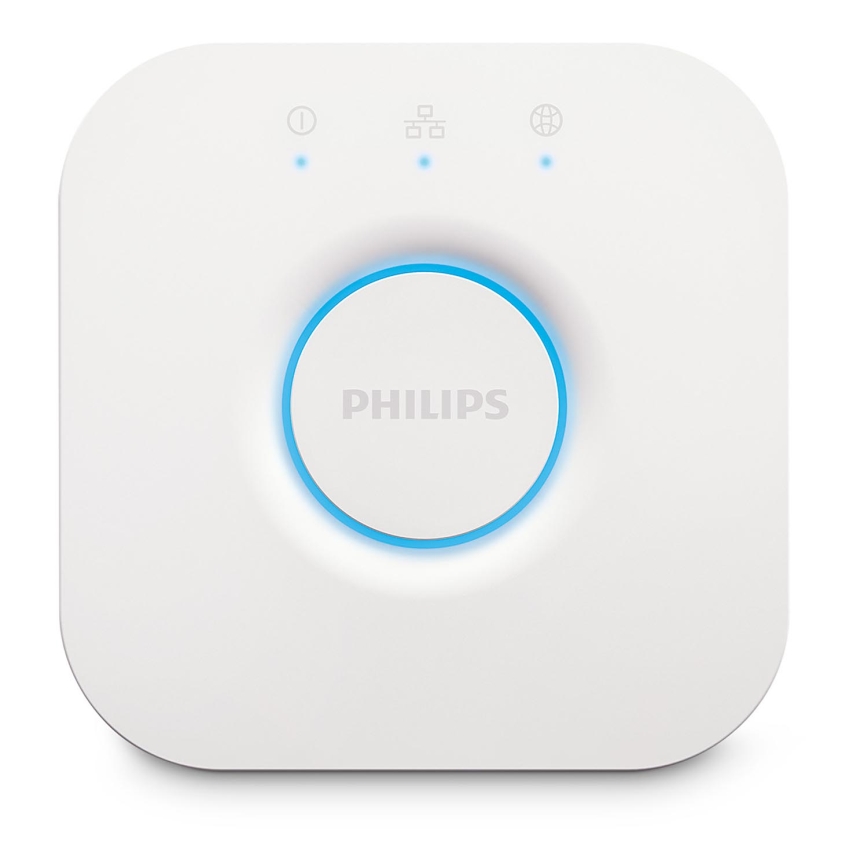 Sæt med 2 stk. LED-dæmpbare pærer Philips Hue WHITE AMBIANCE GU10/4,2W/230V 2200-6500K + Hue Bridge