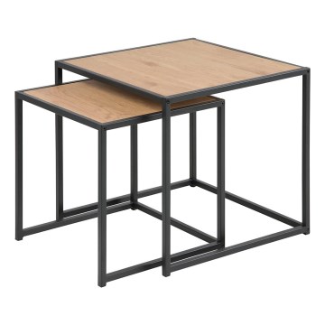 Sæt med 2 konferencestel SARON i eg/sort