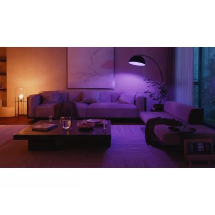 Sæt 2x dæmpbar LED-pære Philips Hue WHITE AND COLOR AMBIANCE E27/8,1W/230V 1000-20000K