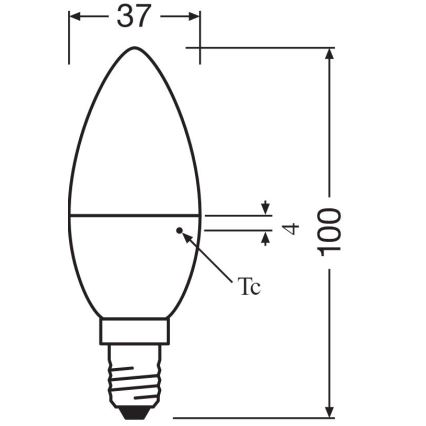 Sæt med 2 LED-pærer B38 E14/4,9W/230V 2700K - Osram