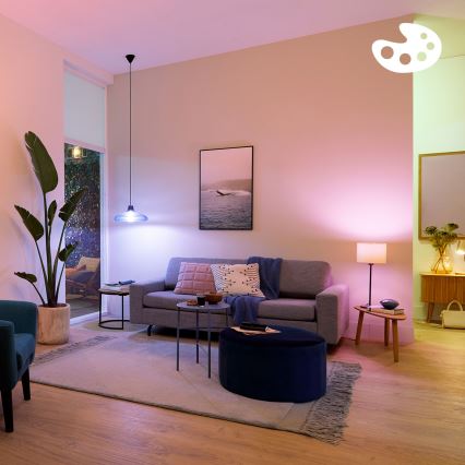Sæt med 2 dæmpbare LED RGB-pærer Philips SMART A60 E27/8,5W/230V 2200-6500K + fjernbetjening