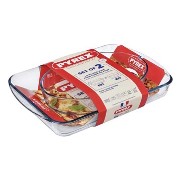 Sæt med 2 ovnfaste PYREX-fade, 3,7/2,2 l