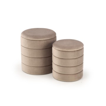 Sæt med 2 PAX-skamler Ø 33/40 cm, taupe