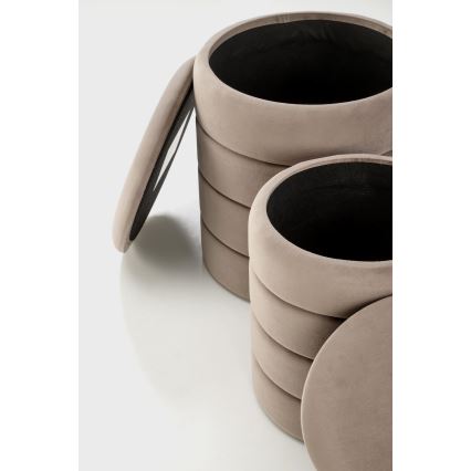 Sæt med 2 PAX-skamler Ø 33/40 cm, taupe
