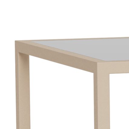 Sæt med 2 SARON-sofaborde 90 x 50 cm, grå/transparent
