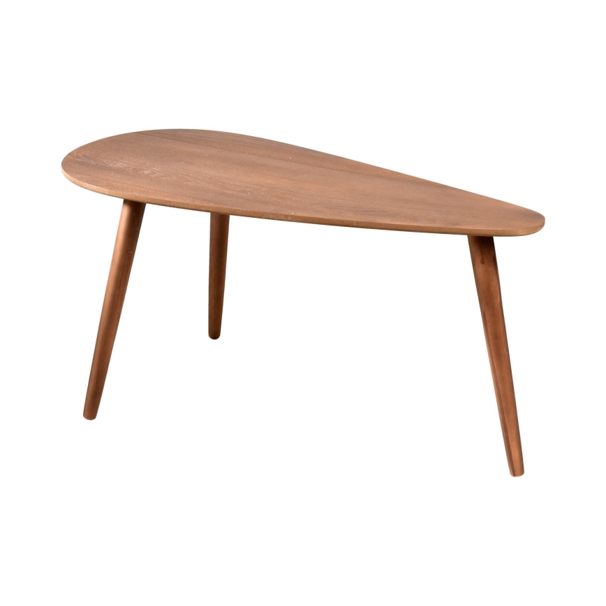 Sæt med 2 sofaborde SOLE 60/80x30/40 cm i valnød