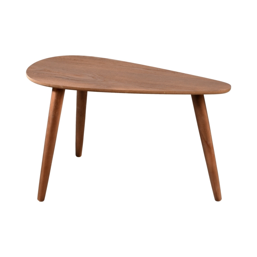 Sæt med 2 sofaborde SOLE 60/80x30/40 cm i valnød