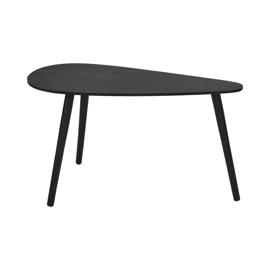 Sæt med 2 sofaborde SOLE 60/80x30/40 cm sort