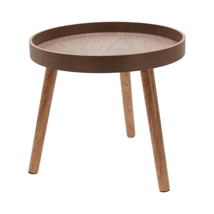 Sæt med 2 sofaborde VERDE, Ø 60/38 cm, valnød