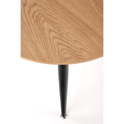 Sæt med 2 sofaborde ZENYA i egetræ/sort