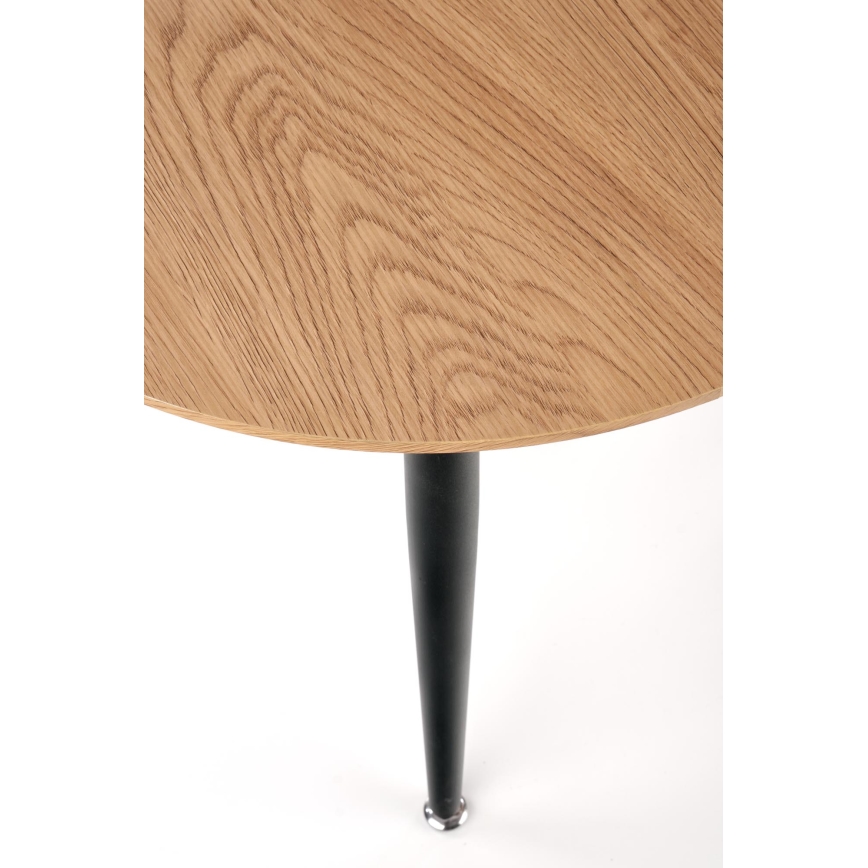 Sæt med 2 sofaborde ZENYA i egetræ/sort