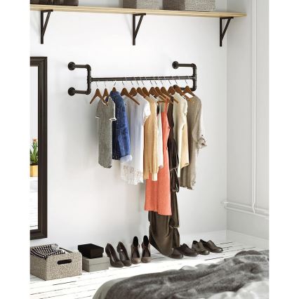 Sæt med 2 vægkroge til bøjler LINEA, sort