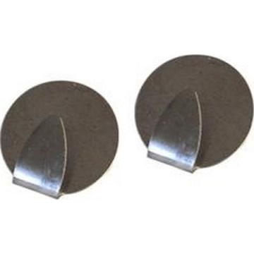 Sæt med 2 vægkroge TORO i mat krom