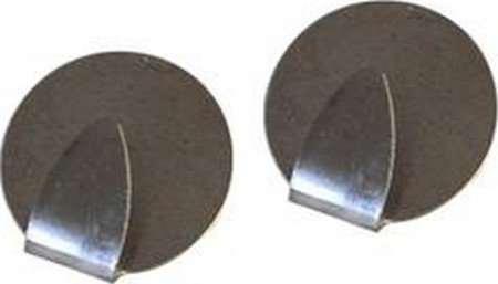 Sæt med 2 vægkroge TORO i mat krom