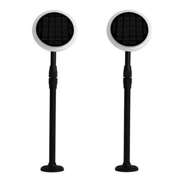 SÆT MED 2x LED Justerbar solcellelampe GARDEN LED/3W/5V 42-80 cm 4000K IP65 1000 mAh