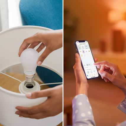 Sæt med 2 LED RGB dæmpbare pærer Philips SMART A60 E27/12,5W/230V 2200-6500K
