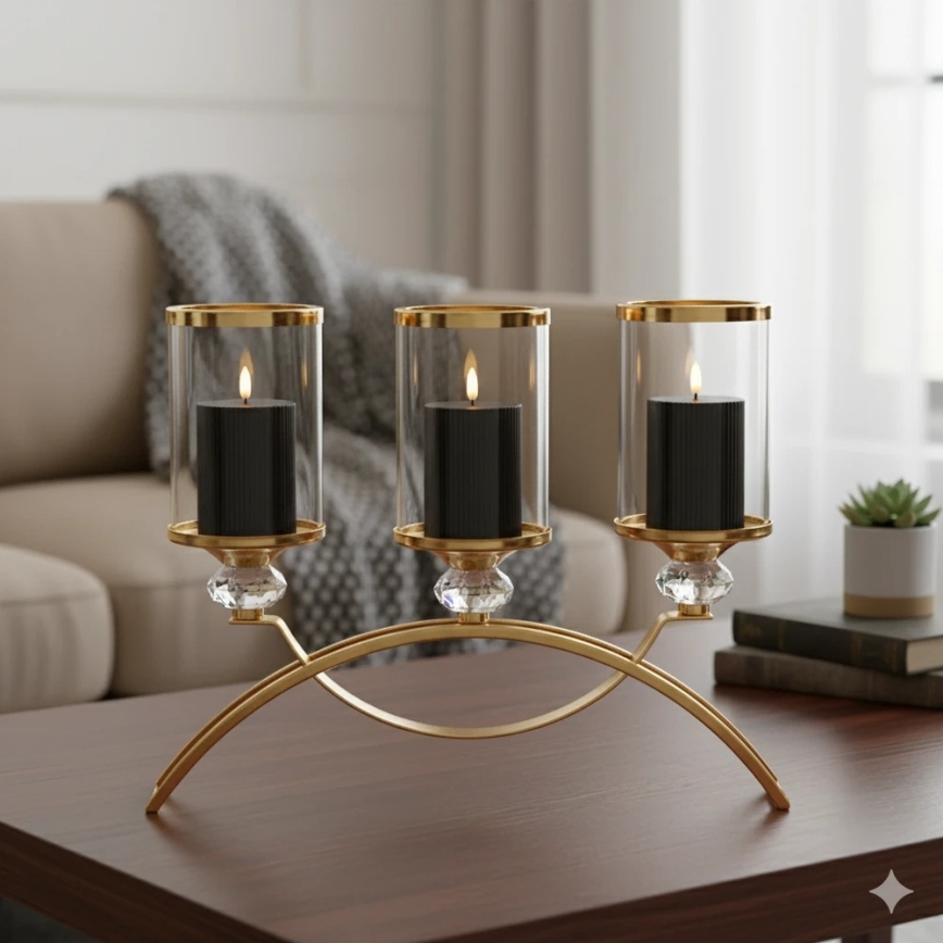 Sæt med 3 BRILLO LED-lys, LED/2xAA, sort + fjernbetjening