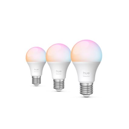 Sæt 3x dæmpbar LED-pære Philips Hue White And Color Ambiance Essential E27/8W/230V 2200-6500K