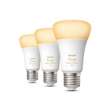 Sæt med 3x dæmpbare Philips Hue WHITE AMBIANCE A60 E27/6W/230V 2200-6500K