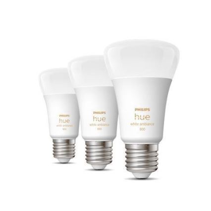 Sæt med 3x dæmpbare Philips Hue WHITE AMBIANCE A60 E27/6W/230V 2200-6500K