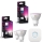 Sæt med 3 dæmpbare Philips Hue WHITE AND COLOR AMBIANCE RGBW GU10-pærer 4,2W/230V 2000-6500K + Hue Bridge