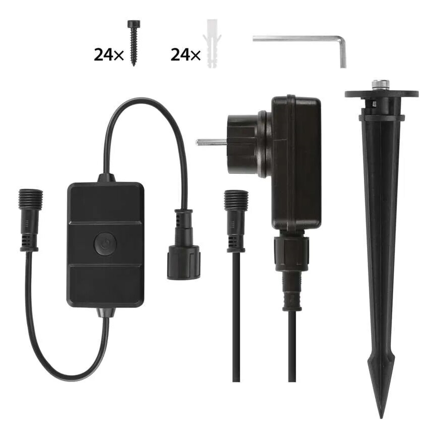 Sæt 3x LED RGBIC dæmpbar udendørs projektør GoSmart LED/14W/230V 3000-6500K IP65 Wi-Fi Tuya