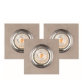 SÆT MED 3 LED Indbygningsspot VITAR 1xGU10/5W/230V CRI 90 beton