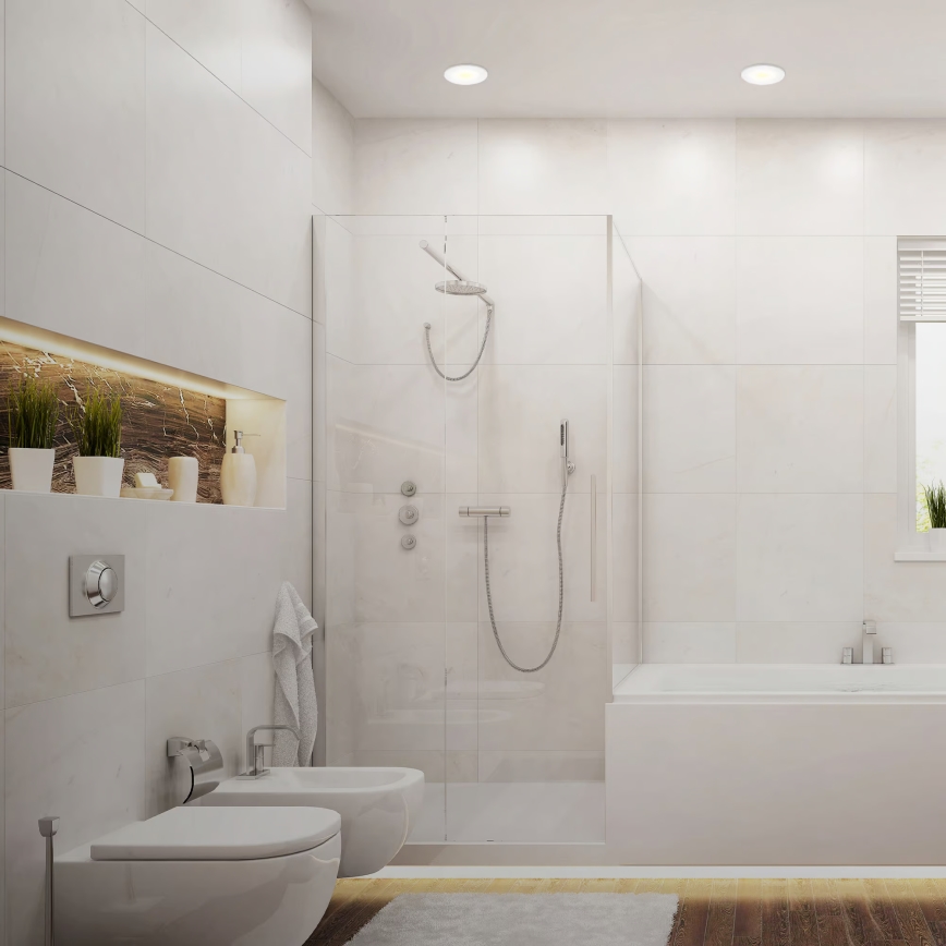 Sæt med 3 LED indbygningsspots til badeværelse LED/6W/230V 3000K IP44 hvid