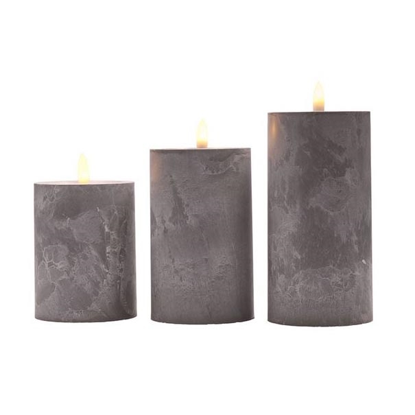 Sæt med 3 LED-lys, 2x AA, varm hvid