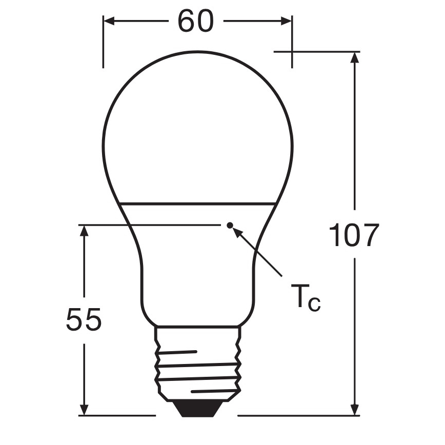 Sæt med 3 LED-pærer A60 E27/8,5W/230V 6500K - Osram