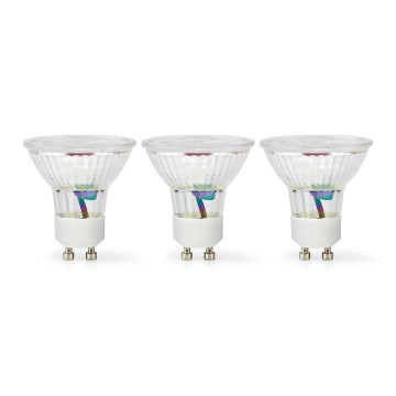 Sæt med 3 LED-pærer GU10, 4,5 W, 230 V, 2700 K