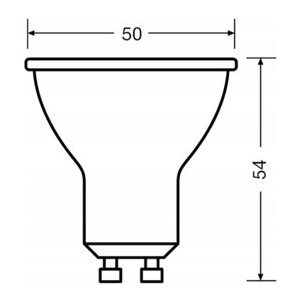 Sæt med 3 LED-reflektorpærer PAR16 GU10, 6,9 W / 230 V, 2700 K, 60° - Osram
