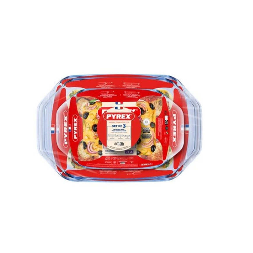 Sæt med 3 ovnfaste PYREX-fade 1,4/3/4 l