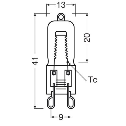 Sæt med 3 ovnpærer HALOPIN G9/40W/230V 2700K - Osram