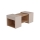Sæt med 3 sofaborde SOLIS 45/45/100x30/30/40 cm beige/gran