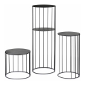 SÆT med 3 stk. blomsterstativer LOFT sort