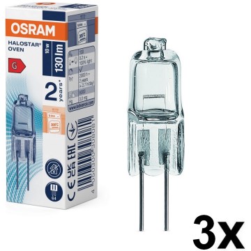 Sæt med 3 stk. pærer til ovn HALOSTAR G4/10W/12V 2700K - Osram