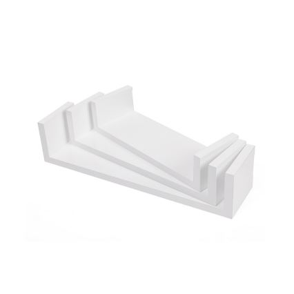 Sæt med 3 væghylder SHELFY, hvid