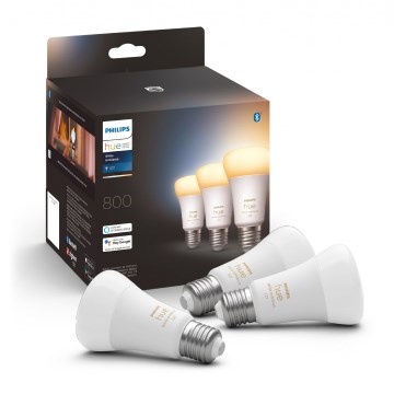 Sæt med 3x dæmpbare Philips Hue WHITE AMBIANCE A60 E27/6W/230V 2200-6500K